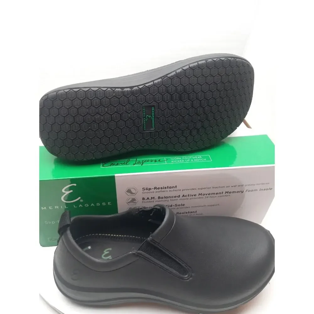 Emeril Lagasse Pro Eva Slip Resistant Slip On Work Shoes Black Womens Size 9 M
